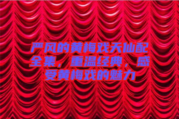 嚴(yán)風(fēng)的黃梅戲天仙配全集，重溫經(jīng)典，感受黃梅戲的魅力