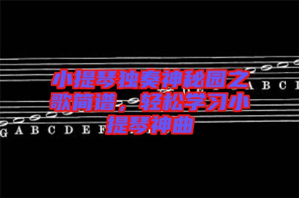 小提琴獨奏神秘園之歌簡譜，輕松學(xué)習(xí)小提琴神曲