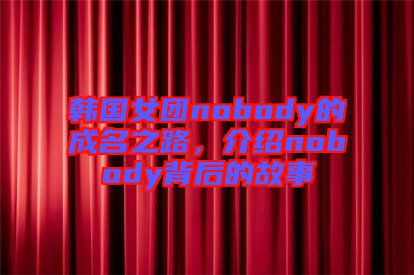 韓國女團(tuán)nobody的成名之路，介紹nobody背后的故事