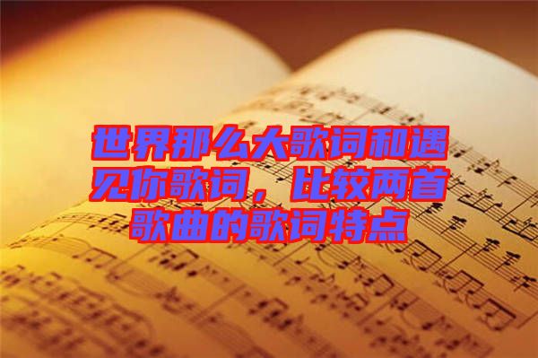世界那么大歌詞和遇見你歌詞，比較兩首歌曲的歌詞特點(diǎn)