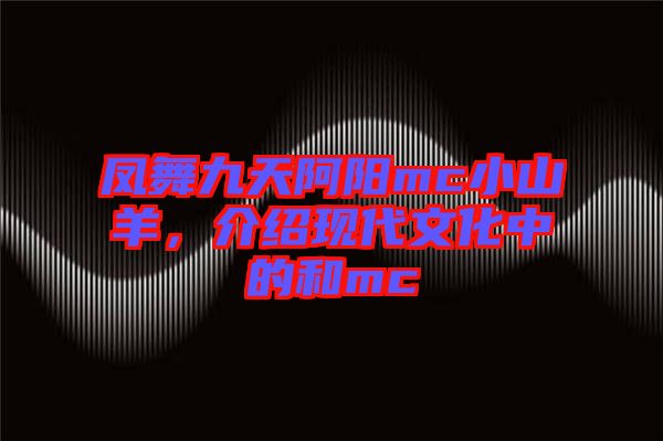 鳳舞九天阿陽mc小山羊，介紹現(xiàn)代文化中的和mc