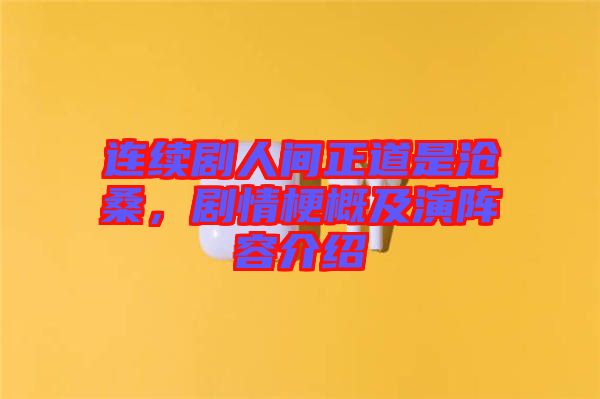 連續(xù)劇人間正道是滄桑，劇情梗概及演陣容介紹