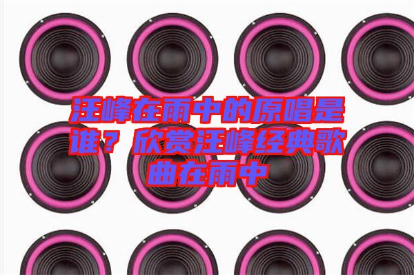 汪峰在雨中的原唱是誰？欣賞汪峰經(jīng)典歌曲在雨中
