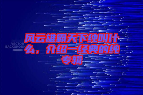 風云雄霸天下純叫什么，介紹一經典的純專輯
