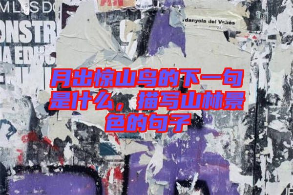 月出驚山鳥的下一句是什么，描寫山林景色的句子