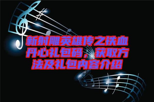 新射雕英雄傳之鐵血丹心禮包碼，獲取方法及禮包內(nèi)容介紹