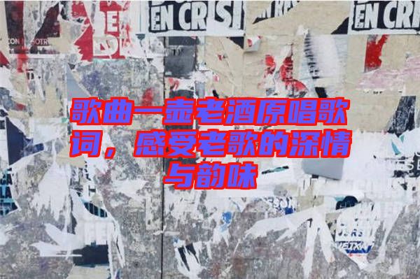 歌曲一壺老酒原唱歌詞，感受老歌的深情與韻味