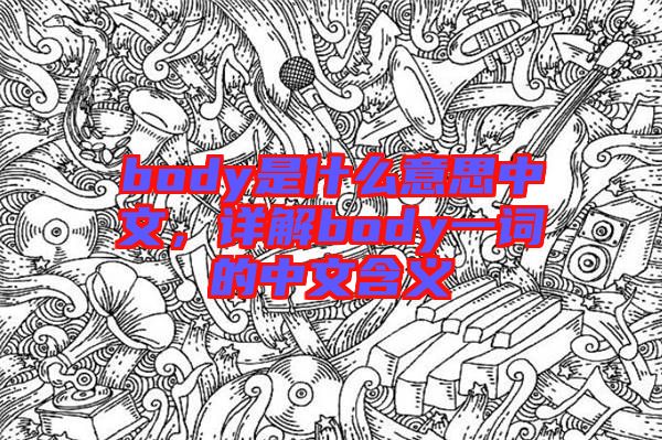 body是什么意思中文，詳解body一詞的中文含義