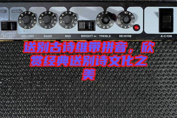 送別古詩維帶拼音，欣賞經典送別詩文化之美