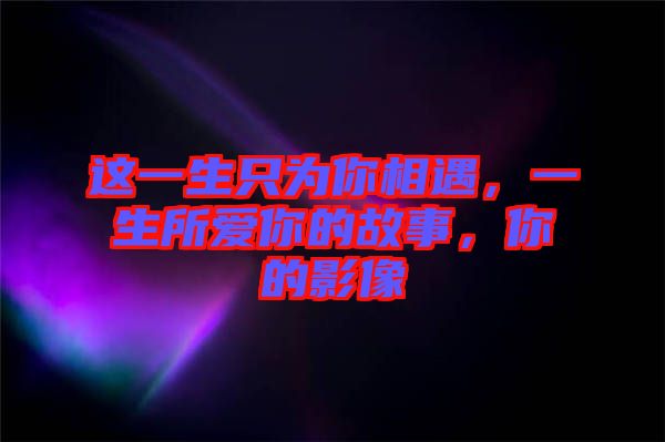 這一生只為你相遇，一生所愛你的故事，你的影像