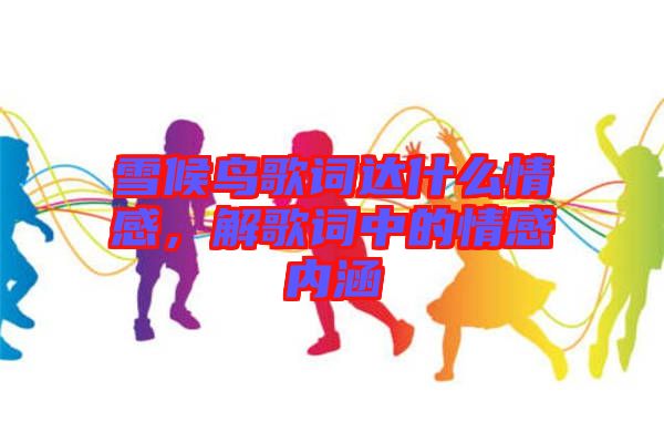 雪候鳥歌詞達什么情感，解歌詞中的情感內(nèi)涵