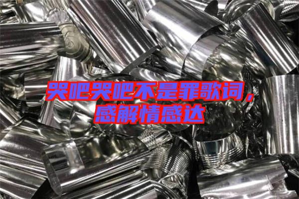 哭吧哭吧不是罪歌詞，感解情感達(dá)
