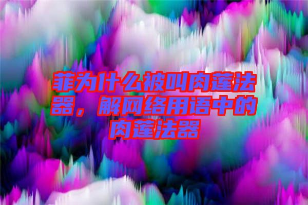 菲為什么被叫肉蓮法器，解網(wǎng)絡用語中的肉蓮法器