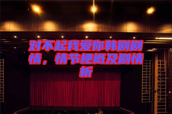 對不起我愛你韓劇劇情，情節(jié)梗概及劇情析