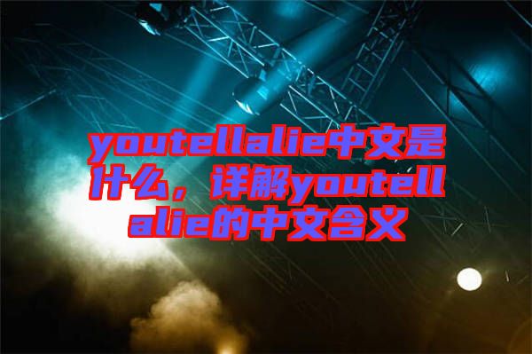 youtellalie中文是什么，詳解youtellalie的中文含義