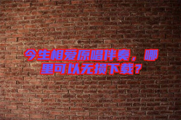 今生相愛原唱伴奏，哪里可以無損下載？