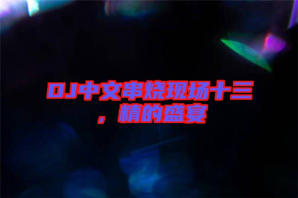 DJ中文串燒現(xiàn)場十三，精的盛宴
