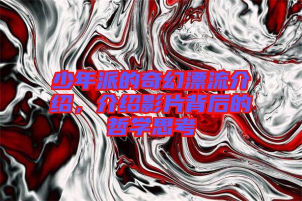 少年派的奇幻漂流介紹，介紹影片背后的哲學思考