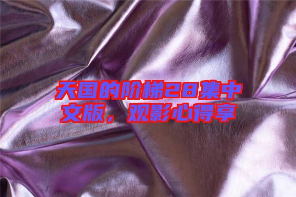 天國的階梯28集中文版，觀影心得享