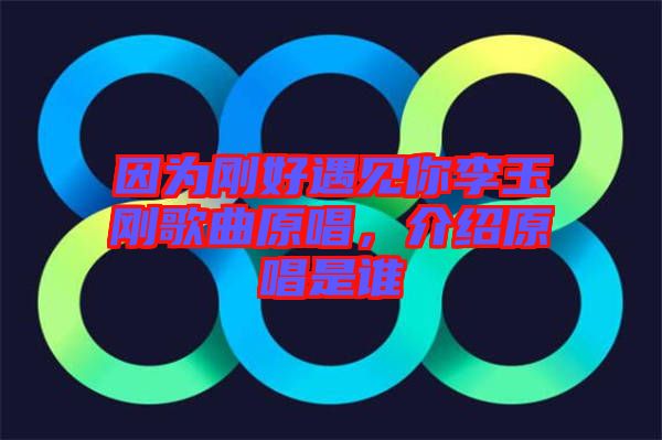 因為剛好遇見你李玉剛歌曲原唱，介紹原唱是誰