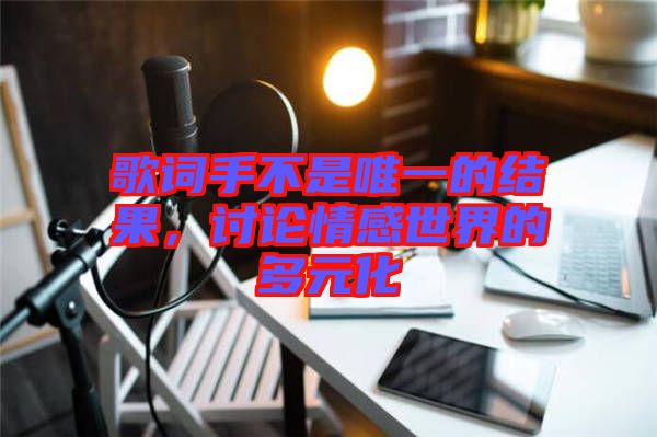 歌詞手不是唯一的結(jié)果，討論情感世界的多元化