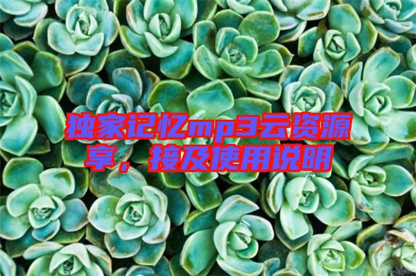 獨(dú)家記憶mp3云資源享，接及使用說明