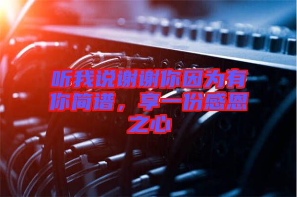 聽我說謝謝你因為有你簡譜，享一份感恩之心