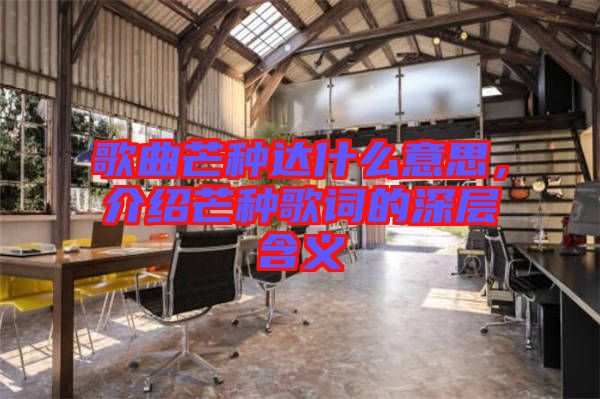 歌曲芒種達(dá)什么意思，介紹芒種歌詞的深層含義