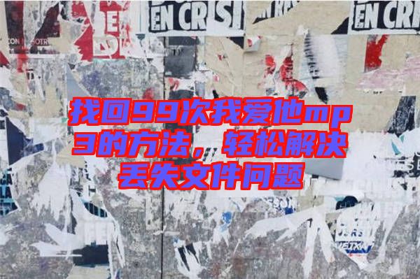 找回99次我愛他mp3的方法，輕松解決丟失文件問題