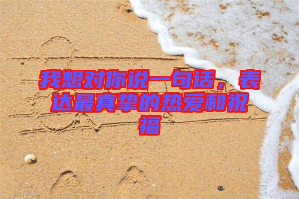 我想對(duì)你說一句話，表達(dá)最真摯的熱愛和祝福