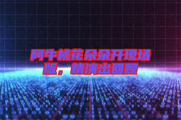 阿牛桃花朵朵開現(xiàn)場版，精演出回顧