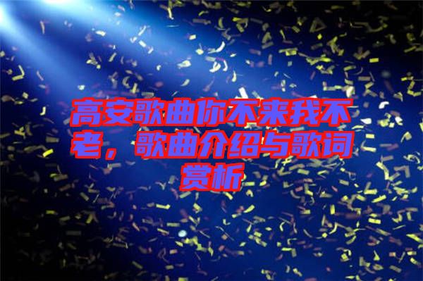 高安歌曲你不來我不老，歌曲介紹與歌詞賞析