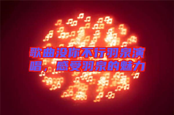 歌曲沒(méi)你不行羽泉演唱，感受羽泉的魅力