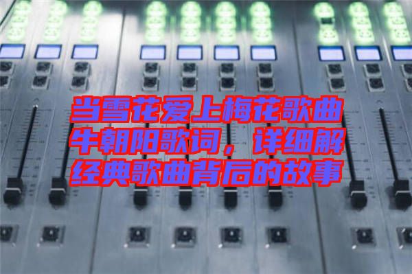 當(dāng)雪花愛上梅花歌曲牛朝陽歌詞，詳細(xì)解經(jīng)典歌曲背后的故事