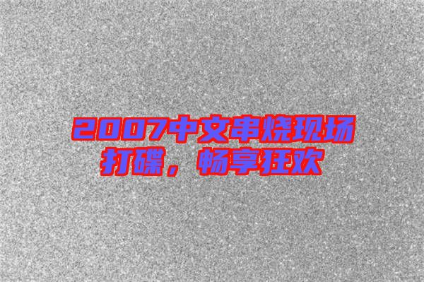 2007中文串燒現(xiàn)場打碟，暢享狂歡