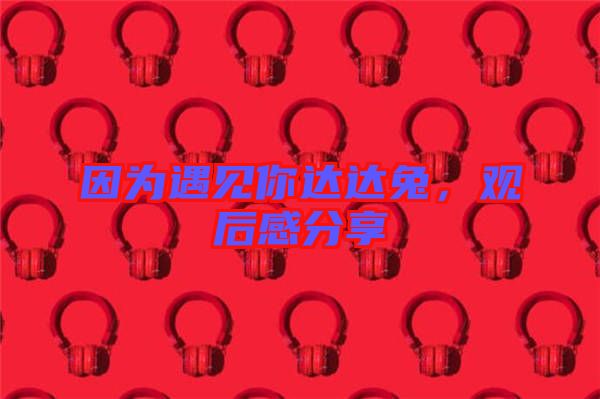 因?yàn)橛鲆?jiàn)你達(dá)達(dá)兔，觀后感分享