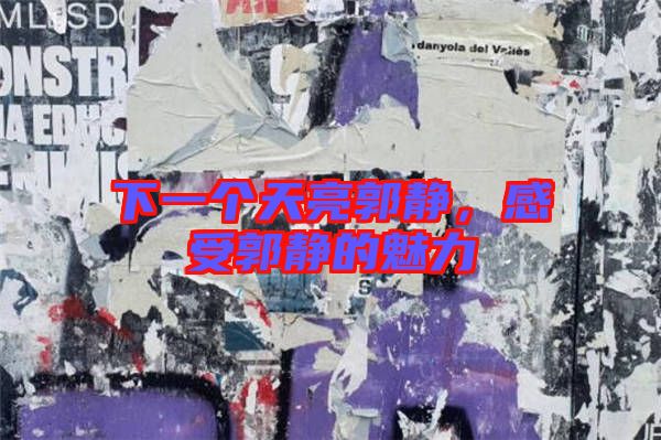 下一個天亮郭靜，感受郭靜的魅力