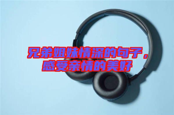 兄弟姐妹情深的句子，感受親情的美好