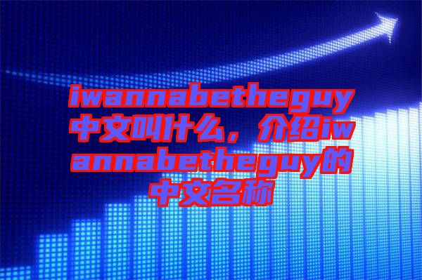 iwannabetheguy中文叫什么，介紹iwannabetheguy的中文名稱