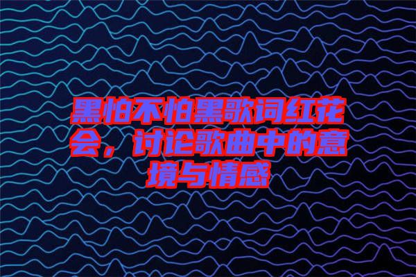 黑怕不怕黑歌詞紅花會，討論歌曲中的意境與情感