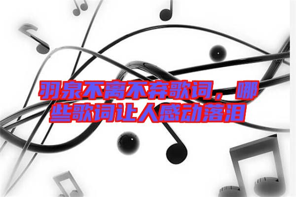 羽泉不離不棄歌詞，哪些歌詞讓人感動落淚