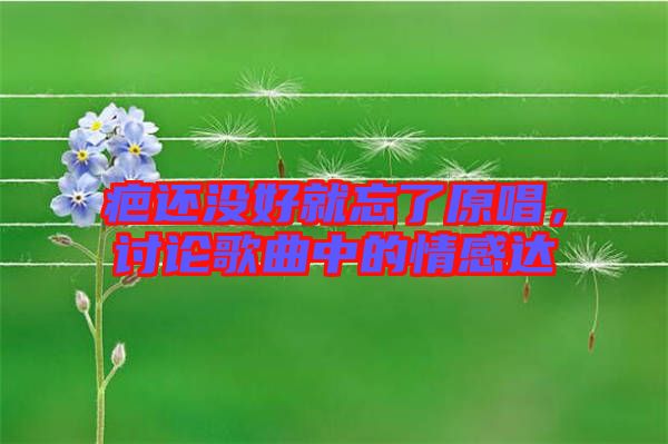 疤還沒好就忘了原唱，討論歌曲中的情感達
