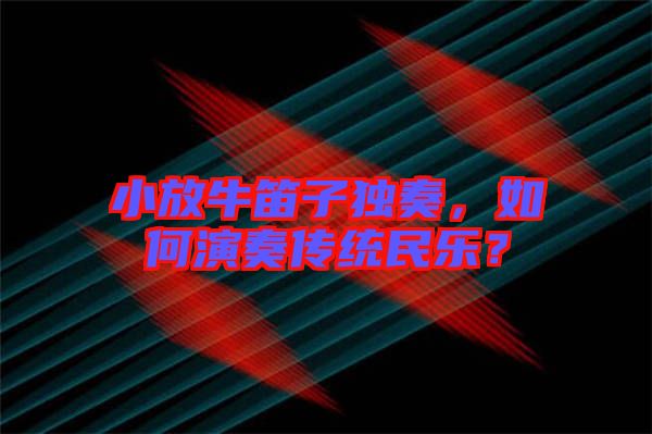 小放牛笛子獨奏，如何演奏傳統(tǒng)民樂？