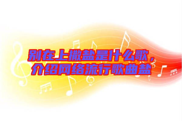 別在上撒鹽是什么歌，介紹網(wǎng)絡流行歌曲鹽