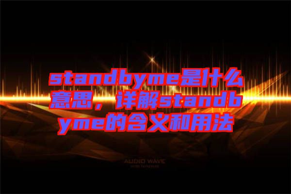 standbyme是什么意思，詳解standbyme的含義和用法