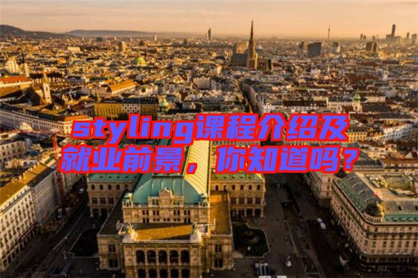 styling課程介紹及就業(yè)前景，你知道嗎？