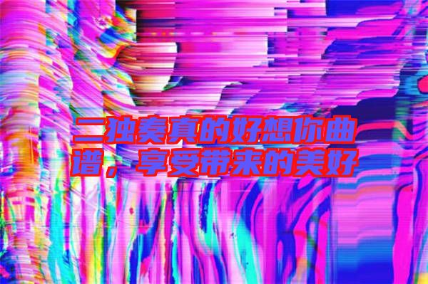 二獨(dú)奏真的好想你曲譜，享受帶來的美好