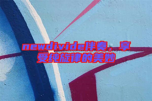 newdivide伴奏，享受純旋律的美妙
