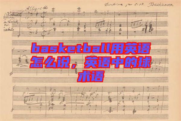 basketball用英語(yǔ)怎么說(shuō)，英語(yǔ)中的球術(shù)語(yǔ)
