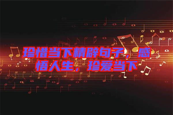 珍惜當(dāng)下精辟句子，感悟人生，珍愛當(dāng)下